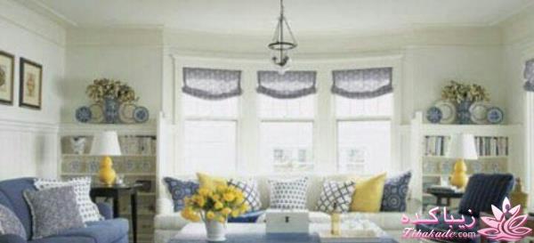 ترکیب های رنگی دکوراسیون منزل در پرده، فرش و مبل 